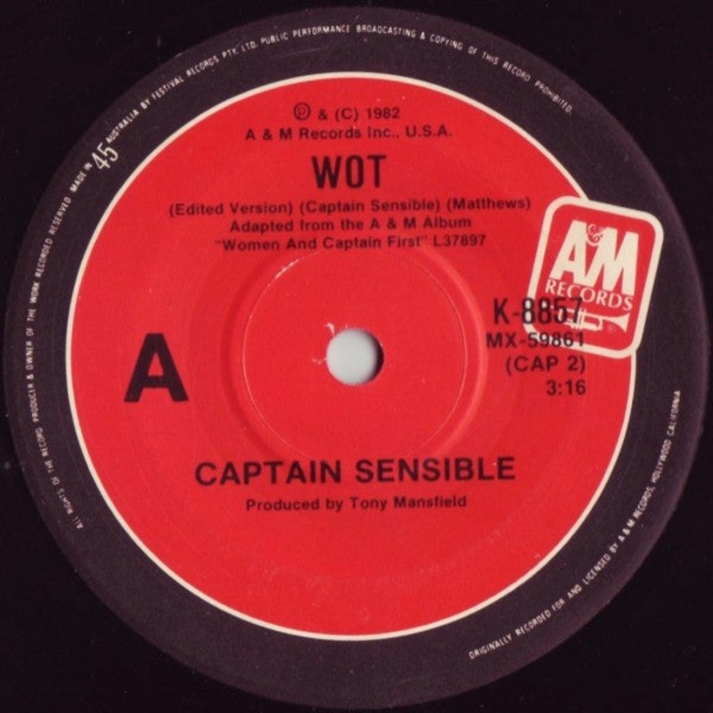 Captain Sensible – Wot! (7, Single) (Very Good (VG))