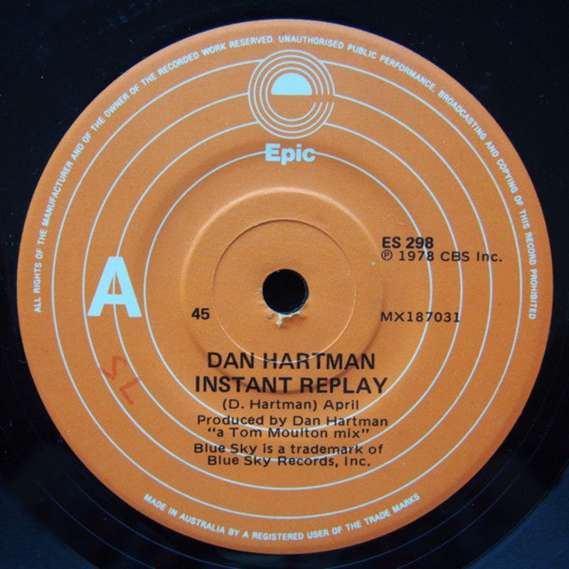 Dan Hartman – Instant Replay (7, Single) (Very Good (VG))
