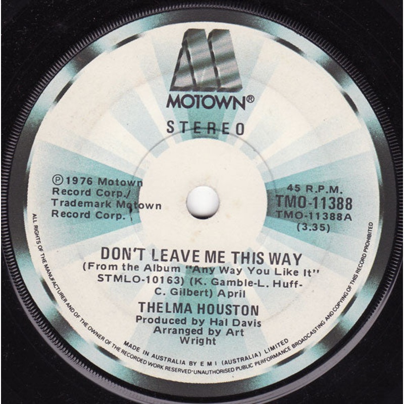 Thelma Houston – Don’t Leave Me This Way (7, Single) (Very Good (VG))