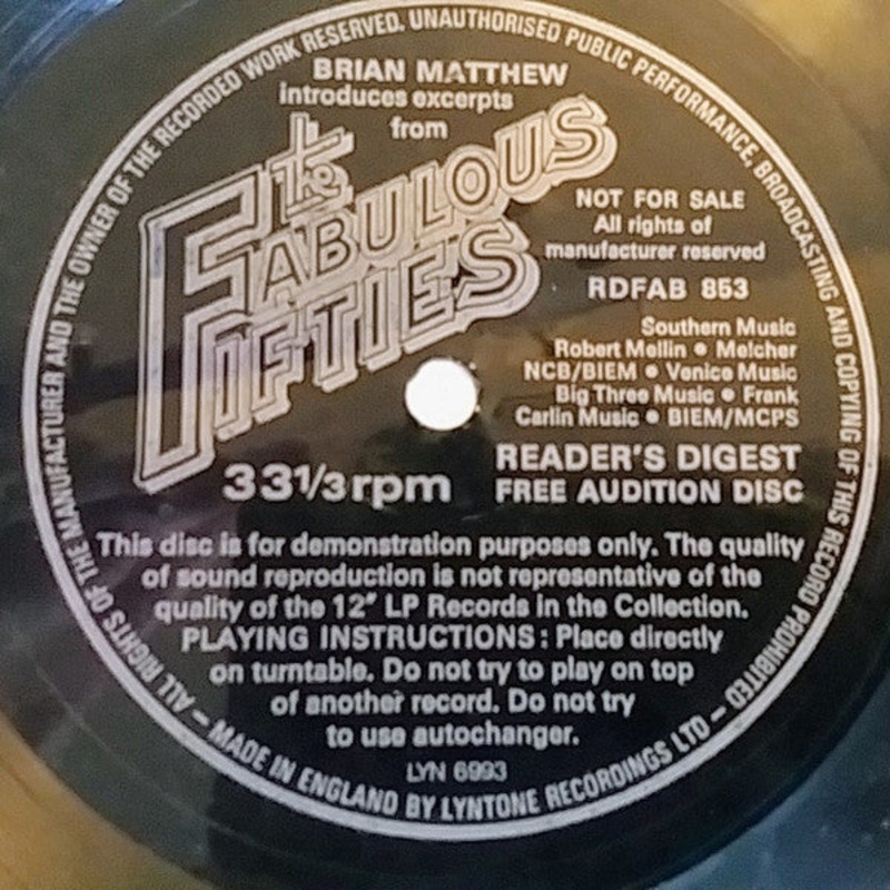 Brian Matthew – The Fabulous Fifties (Flexi, 7, S/Sided, Smplr) (Very Good (VG))