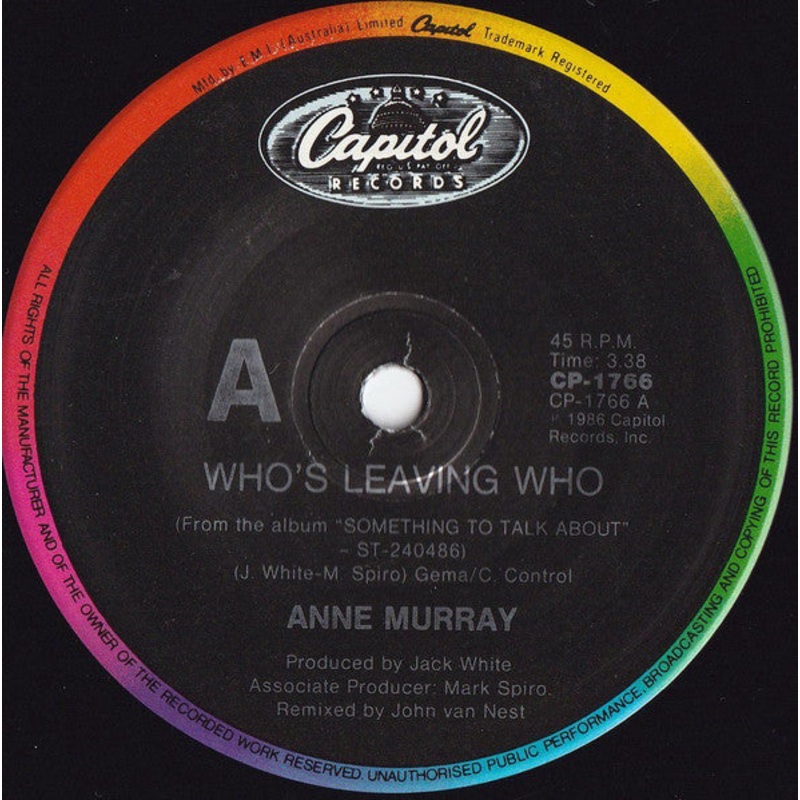 Anne Murray – Who’s Leaving Who (7, Single) (Very Good (VG))