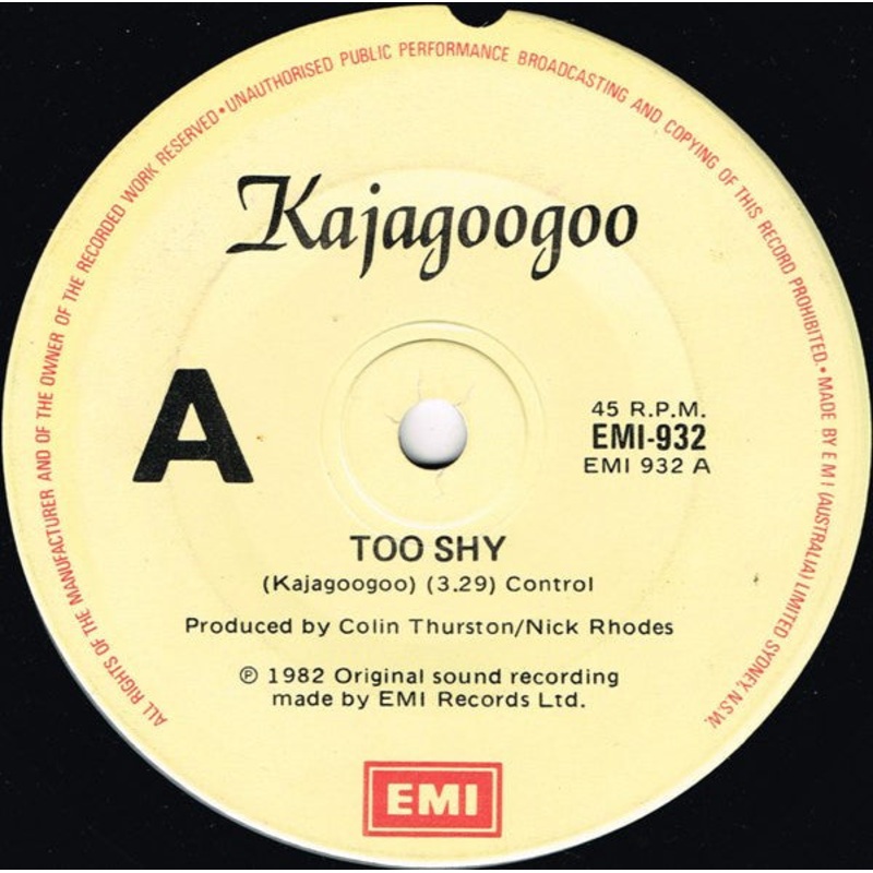 Kajagoogoo – Too Shy (7, Single) (Very Good (VG))