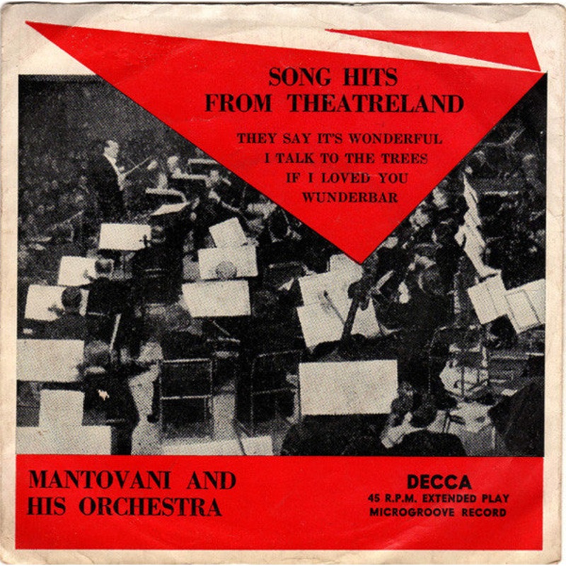 Mantovani And His Orchestra – Song Hits From Theatreland (7, EP) (Very Good (VG))