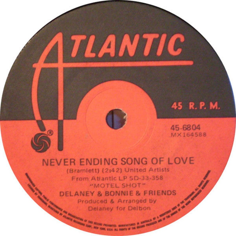 Delaney & Bonnie & Friends – Never Ending Song Of Love (7, Single) (Very Good (VG))