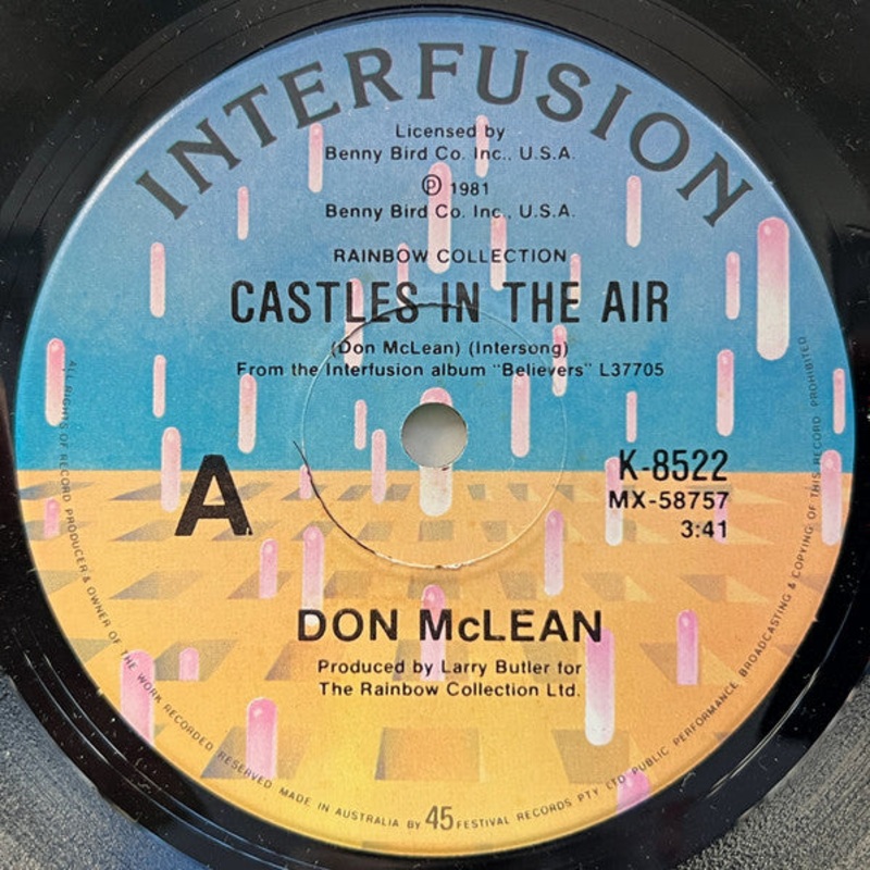 Don McLean – Castles In The Air (7, Single) (Very Good (VG))