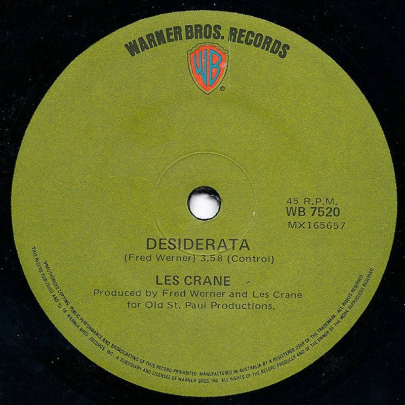 Les Crane – Desiderata / A Different Drummer (7) (Very Good (VG))