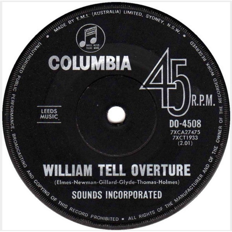Sounds Incorporated – William Tell Overture (7, Single) (Very Good (VG))