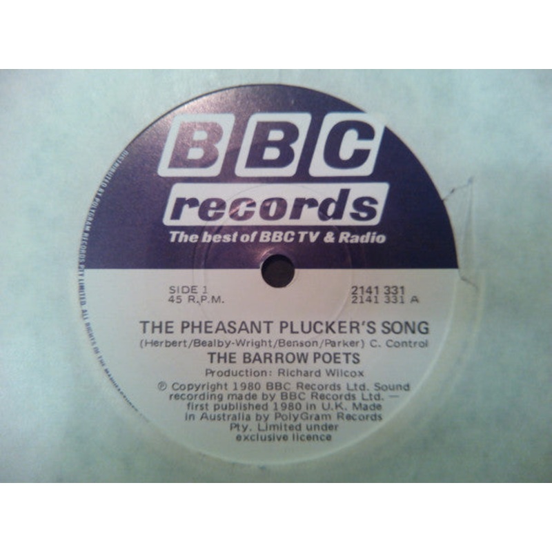 The Barrow Poets – The Pheasant Plucker’s Song (7, Single) (Very Good Plus (VG+))