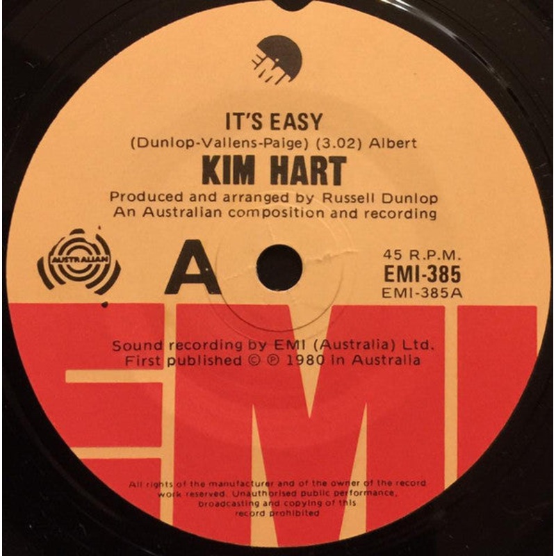 Kim Hart – It’s Easy (7, Single) (Very Good (VG))