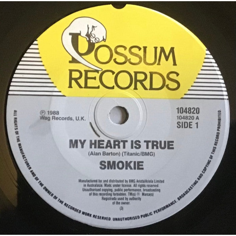 Smokie – My Heart Is True  (7, Single) (Very Good (VG))