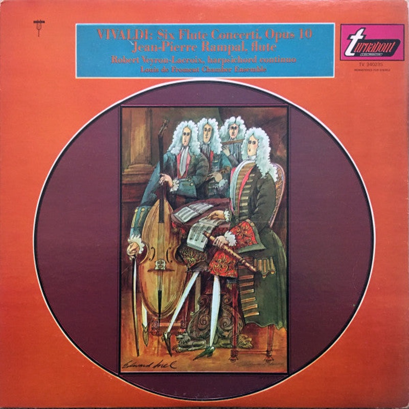Antonio Vivaldi, Jean-Pierre Rampal, Robert Veyron-Lacroix, Orchestre De Chambre Louis De Froment – Six Flute Concerti, Opus 10 (LP, RM) (Very Good Plus (VG+))