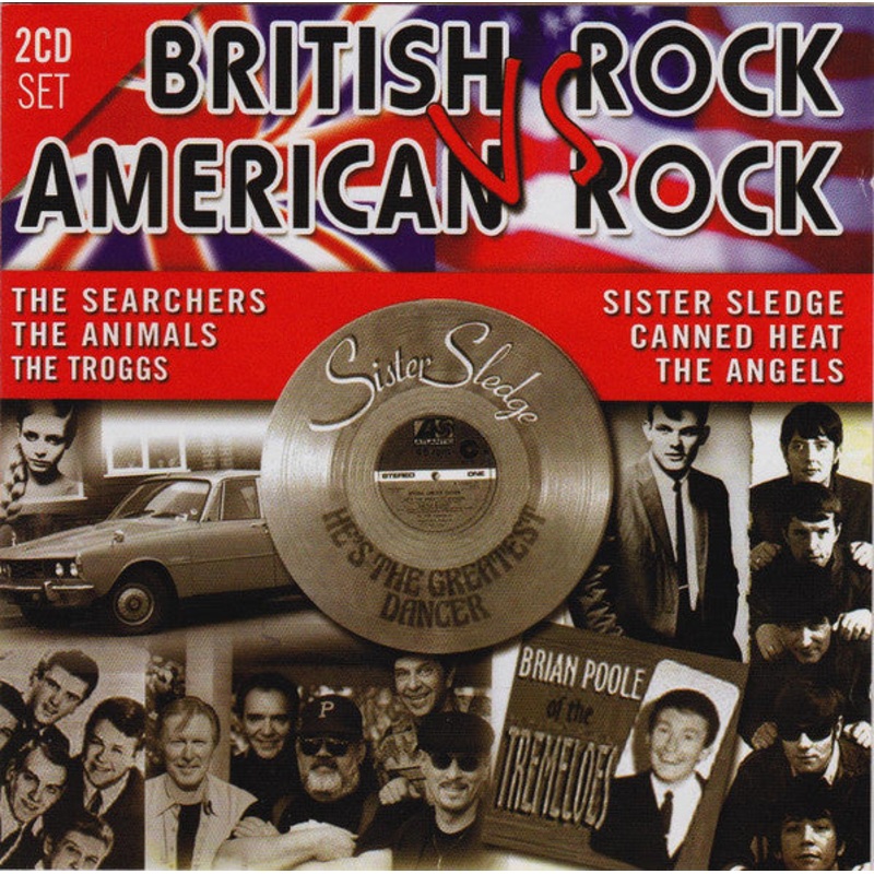 Various – British Rock Vs American Rock (2xCD, Comp) (Very Good Plus (VG+))