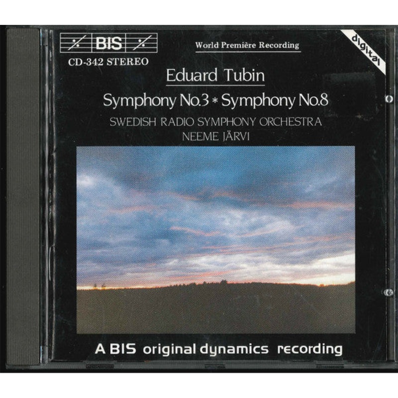 Eduard Tubin, Sveriges Radios Symfoniorkester, Neeme Jrvi – Symphonies Nos. 3 And 8 (CD, Album) (Very Good Plus (VG+))