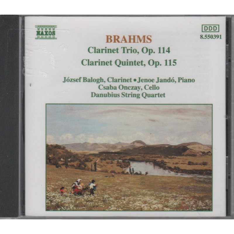 Johannes Brahms – Jzsef Balogh , Jen Jand, Csaba Onczay, Danubius String Quartet – Clarinet Trio, Op. 114 / Clarinet Quintet, Op. 115 (CD, Album, RE) (Very Good Plus (VG+))