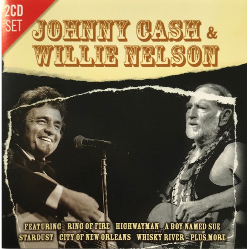 Johnny Cash & Willie Nelson – Live (2xCD, Comp) (Mint (M))