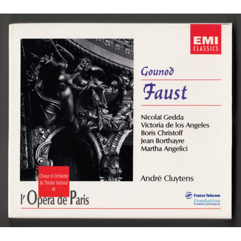 Charles Gounod – Nicolai Gedda, Victoria De Los Angeles, Boris Christoff, Orchestre National De L’Opra De Paris, Choeur National De L’Opra De Paris, Andr Cluytens – Faust (3xCD, Album, Mono, RE, RM + Box, Sli) (Very Good Plus (VG+))