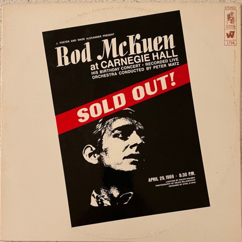 Rod McKuen – At Carnegie Hall (2xLP, Album, Gat) (Very Good Plus (VG+))