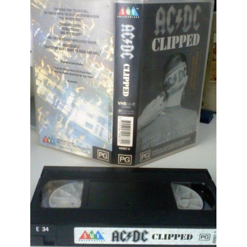 AC/DC – Clipped (VHS, RE, PAL) (Very Good Plus (VG+))