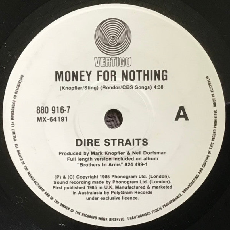 Dire Straits – Money For Nothing (7, Single) (Very Good (VG))