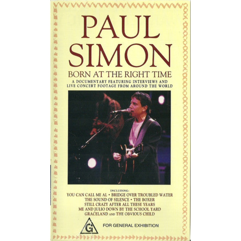 Paul Simon – Born At The Right Time (VHS) (Mint (M))