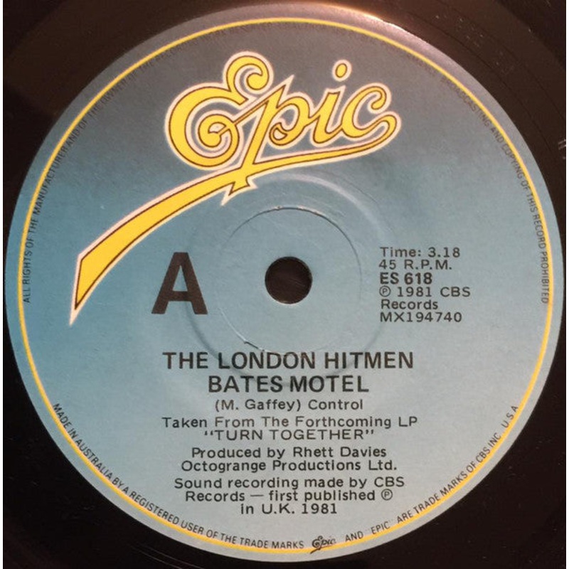 The Hitmen  – Bates Motel (7, Single) (Very Good (VG))