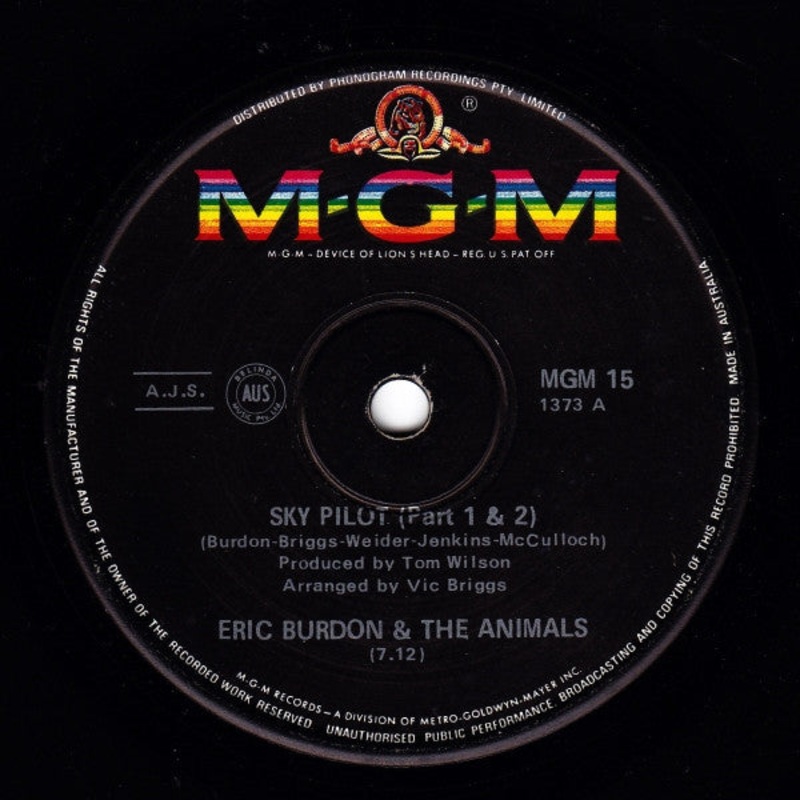 Eric Burdon & The Animals – Sky Pilot (7, Single, Mono) (Very Good Plus (VG+))