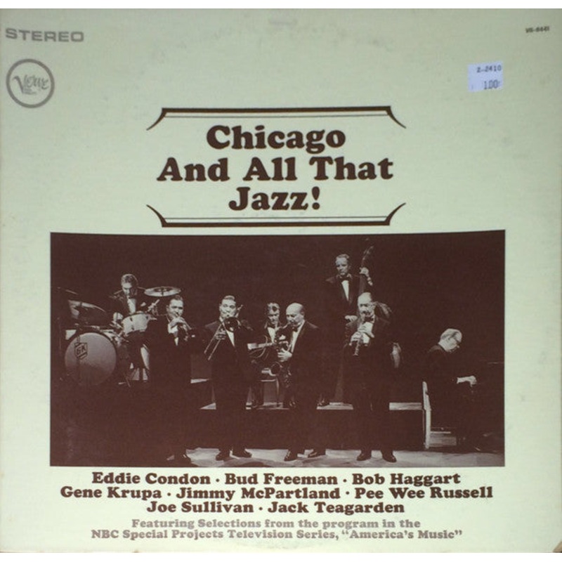Eddie Condon, Bud Freeman, Bob Haggart, Gene Krupa, Jimmy McPartland, Pee Wee Russell, Joe Sullivan, Jack Teagarden – Chicago And All That Jazz! (LP, Album) (Very Good Plus (VG+))