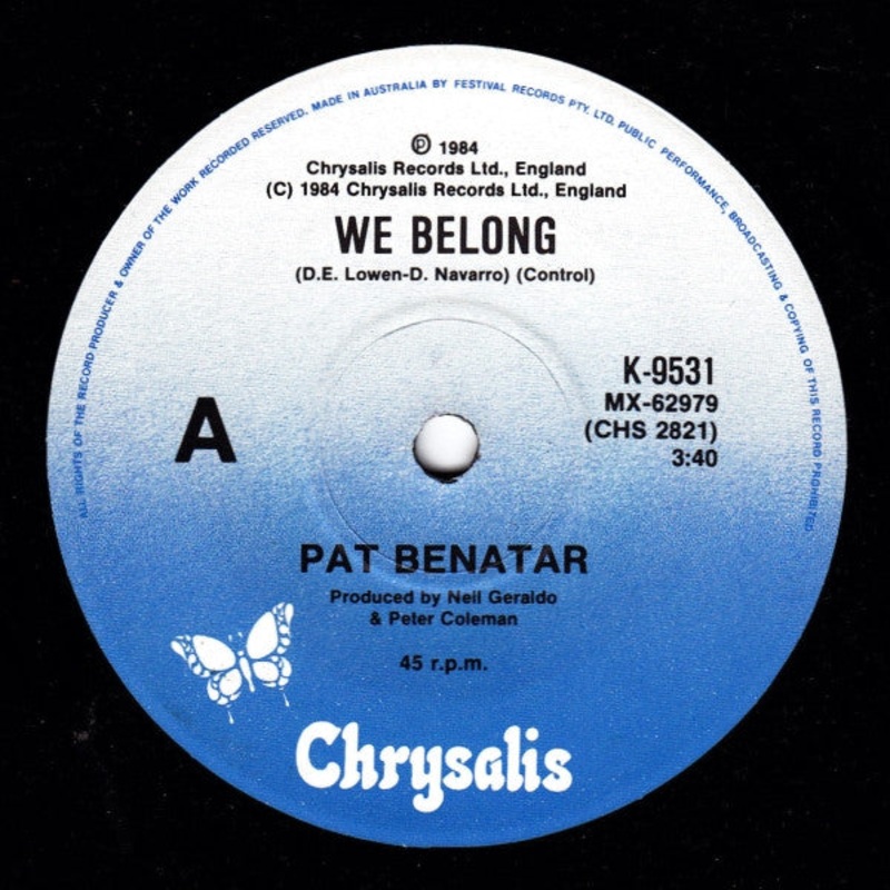 Pat Benatar – We Belong (7, Single) (Very Good (VG))
