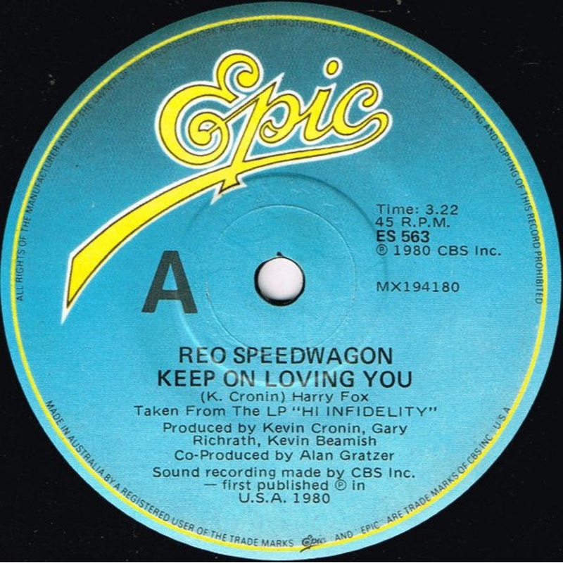 REO Speedwagon – Keep On Loving You (7, Single) (Very Good Plus (VG+))