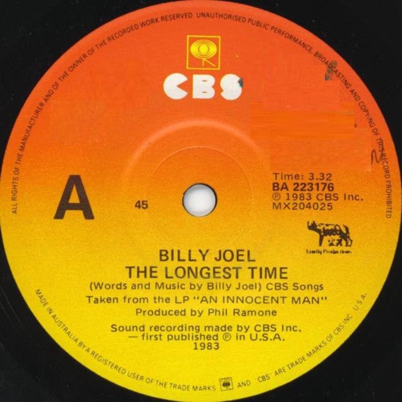 Billy Joel – The Longest Time (7, Single) (Very Good (VG))