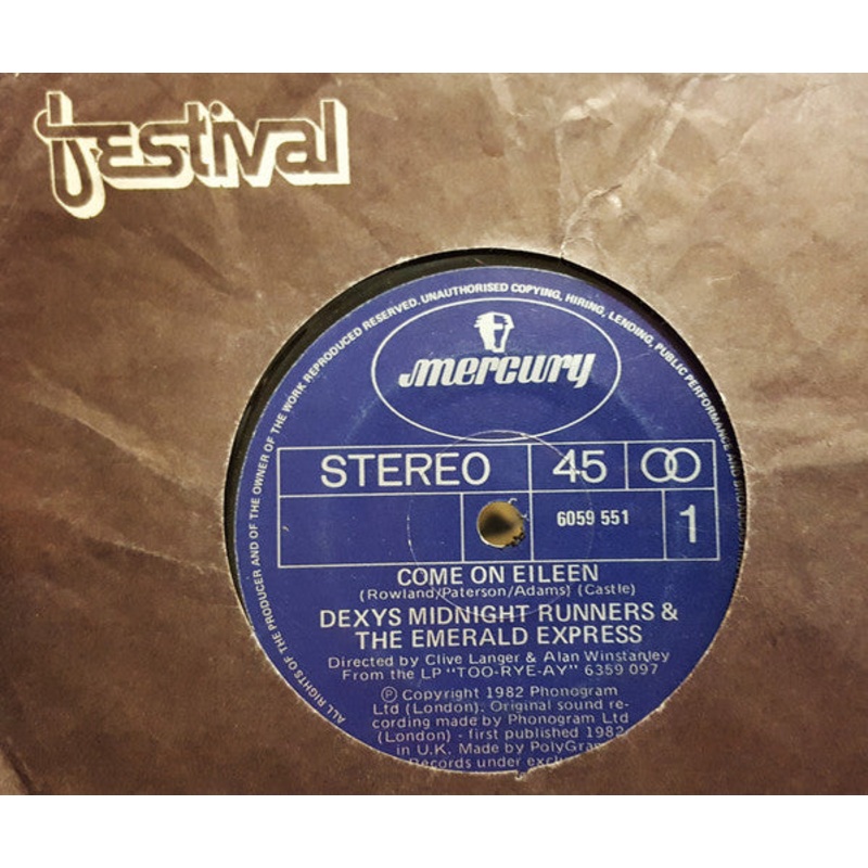 Dexys Midnight Runners & The Emerald Express – Come On Eileen (7, Single, Gen) (Very Good (VG))