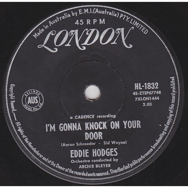 Eddie Hodges – I’m Gonna Knock On Your Door (7, Single) (Very Good (VG))