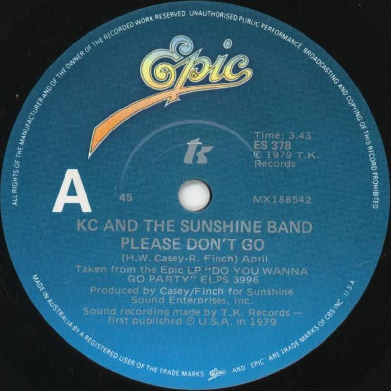 KC & The Sunshine Band – Please Don’t Go (7, Single) (Very Good (VG))