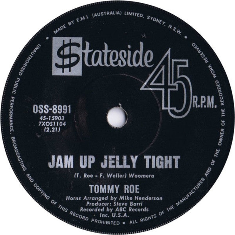 Tommy Roe – Jam Up Jelly Tight / Moontalk (7) (Very Good Plus (VG+))