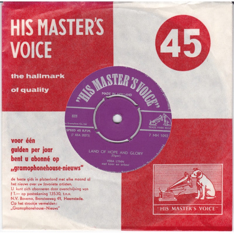 Vera Lynn Met The Geoff Love Singers En Geoff Love & His Orchestra – Land Of Hope And Glory (7, Single) (Very Good (VG))