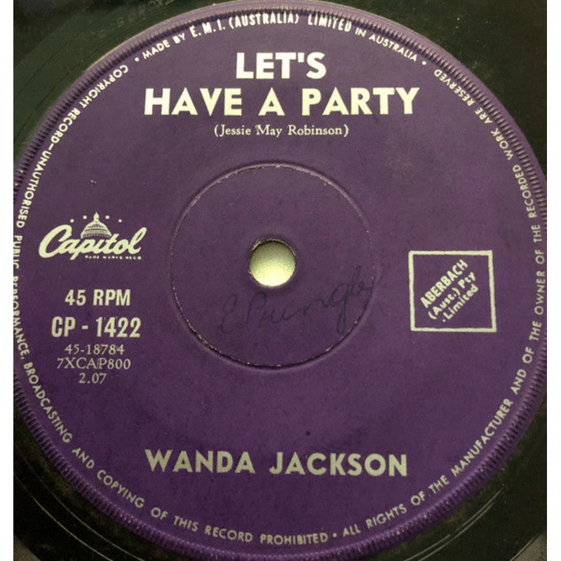 Wanda Jackson – Let’s Have A Party (7) (Very Good Plus (VG+))