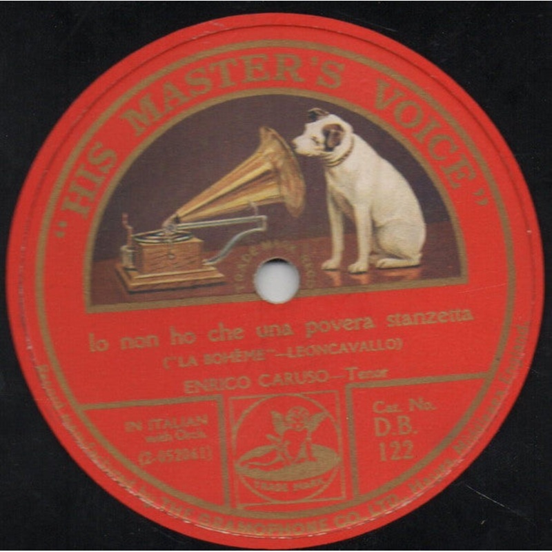 Enrico Caruso – Lo Non Ho Che Una Povera Stanzetta / Testa Adorata (Shellac, 12) (Very Good Plus (VG+))