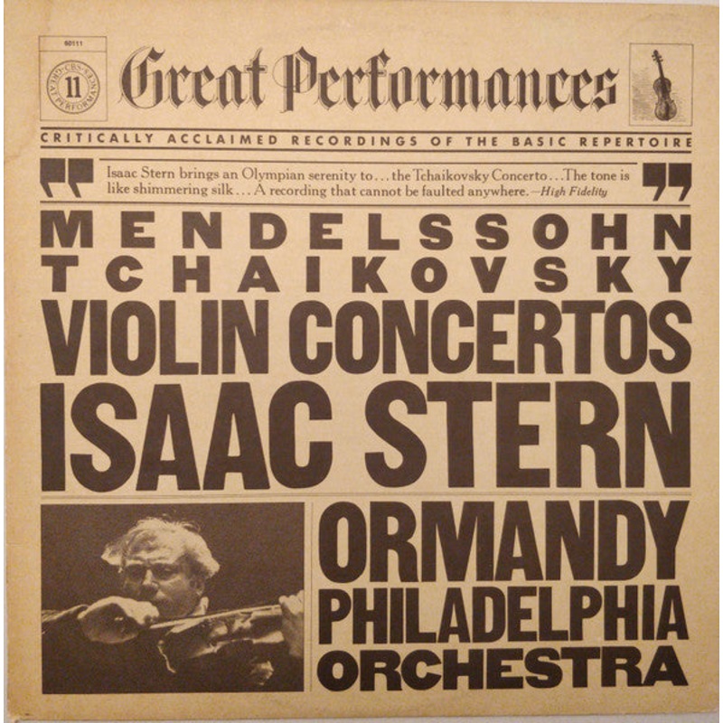 Felix Mendelssohn-Bartholdy, Pyotr Ilyich Tchaikovsky, Isaac Stern, Eugene Ormandy, The Philadelphia Orchestra – Violin Concertos (LP, RM) (Very Good Plus (VG+))