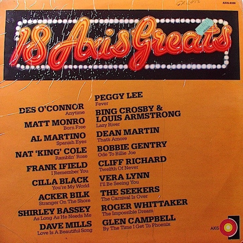Various – 18 Axis Greats (LP, Comp) (Very Good Plus (VG+))