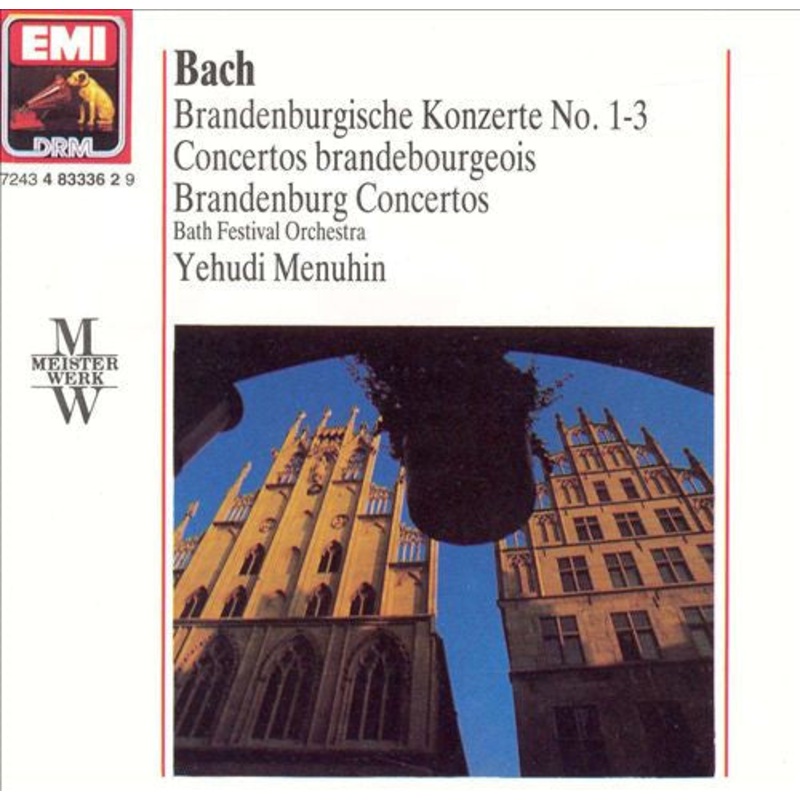 Johann Sebastian Bach – Bath Festival Orchestra, Yehudi Menuhin – Brandenburgische Konzert No. 1-3 (CD, RM) (Very Good Plus (VG+))