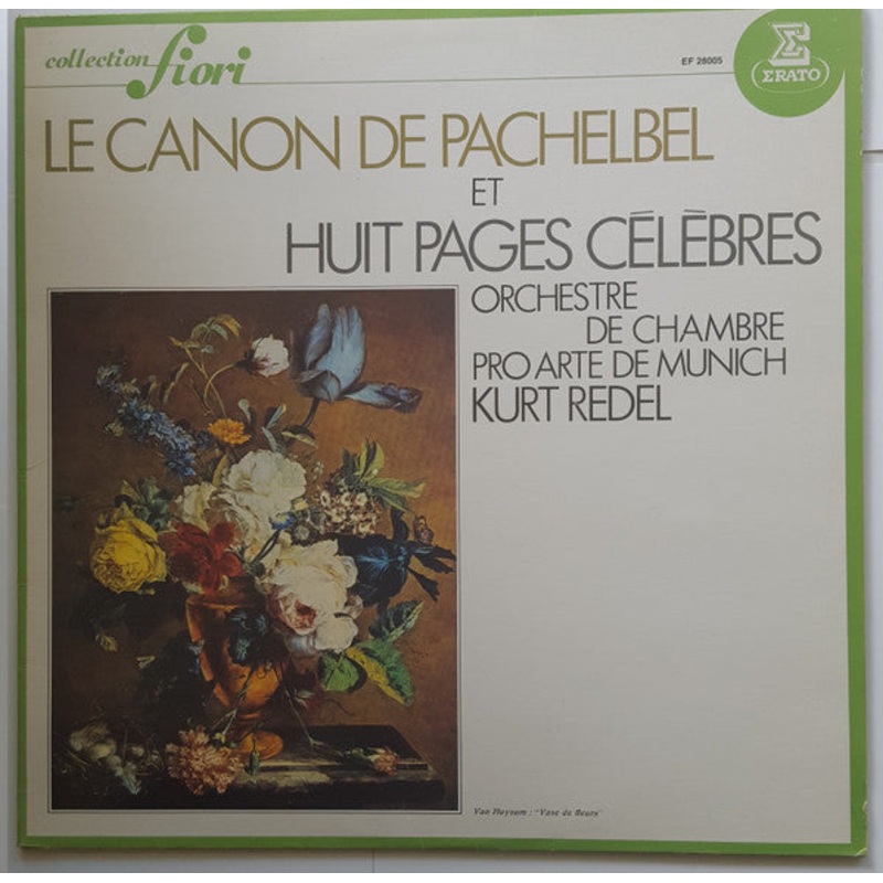 Orchestre Pro Arte De Munich, Kurt Redel – Le Canon de Pachelbel Et Huit Pages Clbres (LP) (Very Good Plus (VG+))