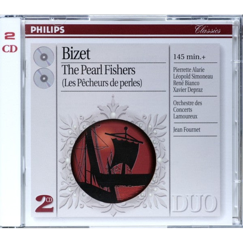 Bizet* – Pierrette Alarie, Leopold Simoneau, Ren Bianco, Xavier Depraz, Orchestre Des Concerts Lamoureux, Jean Fournet – The Pearl Fishers (2xCD, RE) (Very Good Plus (VG+))