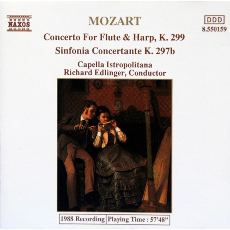 Mozart*, Capella Istropolitana, Richard Edlinger – Concerto For Flute & Harp, Sinfonia Concertante (CD) (Very Good Plus (VG+))