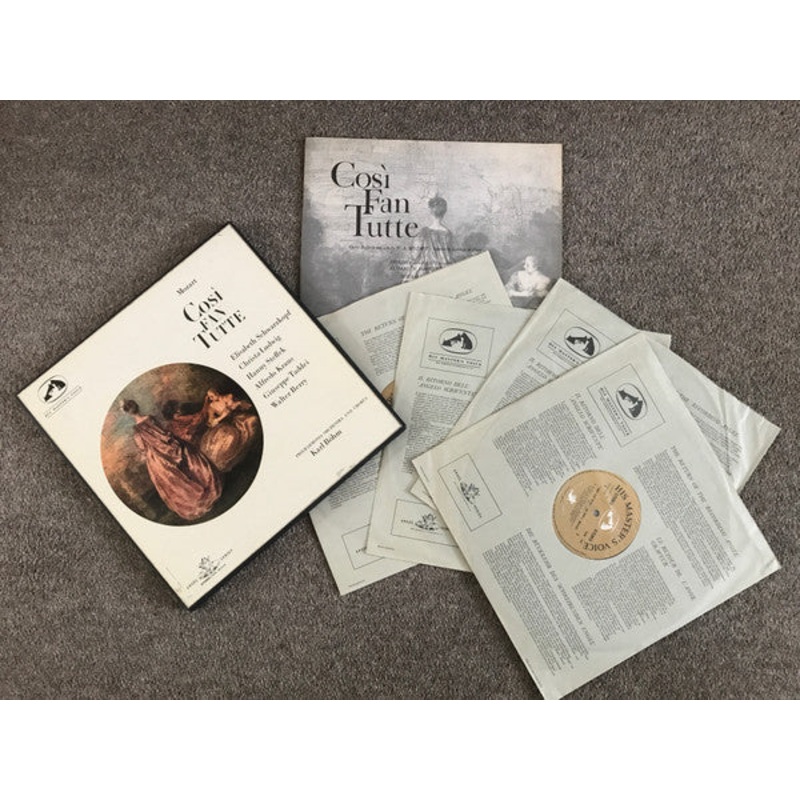 Mozart* / Elisabeth Schwarzkopf, Christa Ludwig, Hanny Steffek, Alfredo Kraus, Giuseppe Taddei, Walter Berry, The Philharmonia Orchestra* And Chorus*, Karl Bhm – Cos Fan Tutte (LP, S/Sided + 3xLP + Box) (Very Good Plus (VG+))