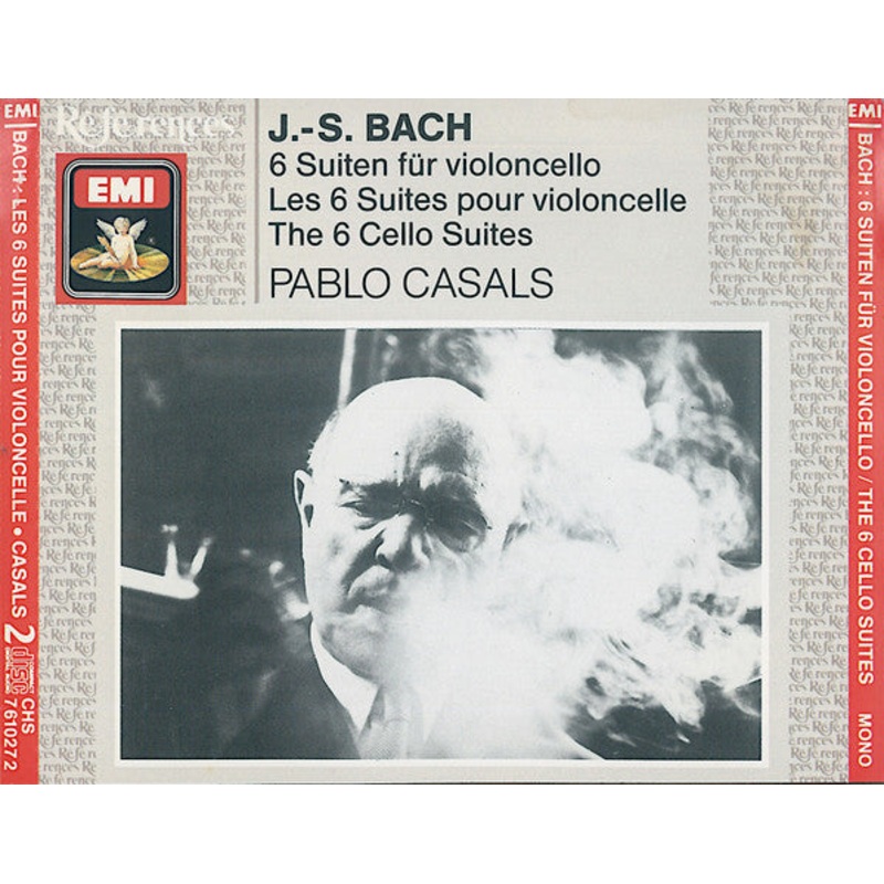 J.-S. Bach*, Pablo Casals – 6 Suiten Fr Violoncello = Les 6 Suites Pour Violoncelle = The 6 Cello Suites (2xCD, Comp, Mono, RM) (Good Plus (G+))
