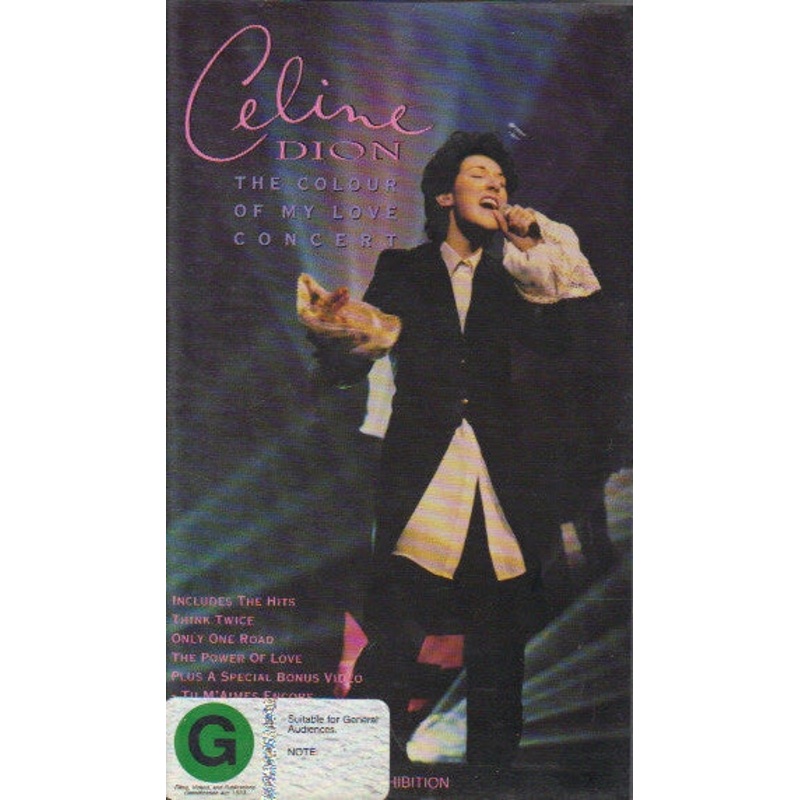 Cline Dion – The Colour Of My Love Concert (VHS, PAL) (Very Good Plus (VG+))