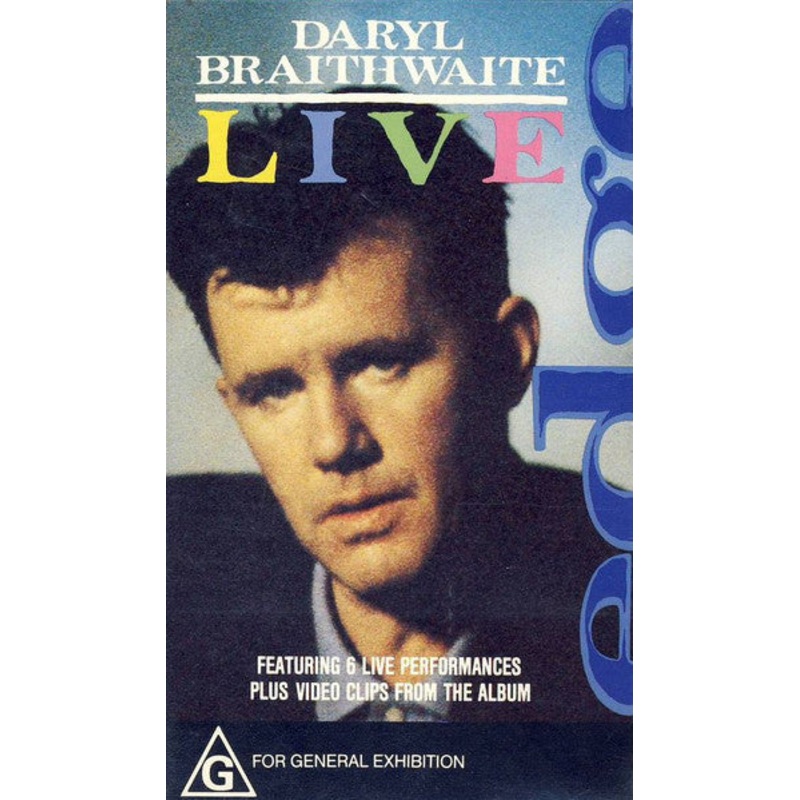 Daryl Braithwaite – Edge – Live (VHS, Album) (Very Good Plus (VG+))