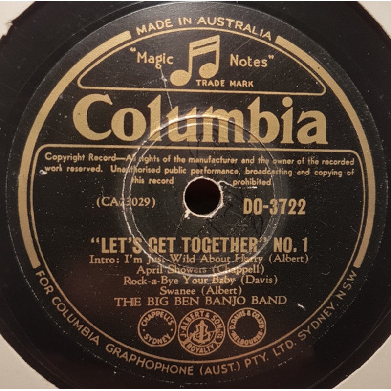 The Big Ben Banjo Band – Let’s Get Together. No.1 (Shellac, 10) (Very Good (VG))