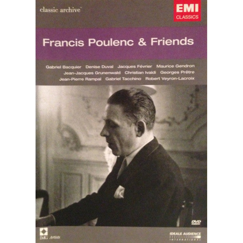 Gabriel Bacquier, Denise Duval, Jacques Fvrier, Maurice Gendron, Jean-Jacques Grnenwald, Christian Ivaldi, Georges Prtre, Jean-Pierre Rampal, Gabriel Tacchino, Robert Veyron-Lacroix – Francis Poulenc & Friends (DVD-V, Comp, PAL) (Very Good Plus (VG+