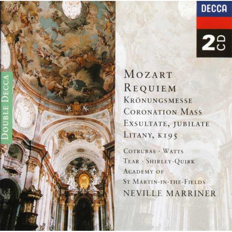 Wolfgang Amadeus Mozart – Ileana Cotrubas  Helen Watts  Robert Tear  John Shirley-Quirk  The Academy Of St. Martin-in-the-Fields  Sir Neville Marriner – Requiem / Krnungsmesse = Coronation Mass / Exsultate, Jubilate / Litany, K195 (2xCD,